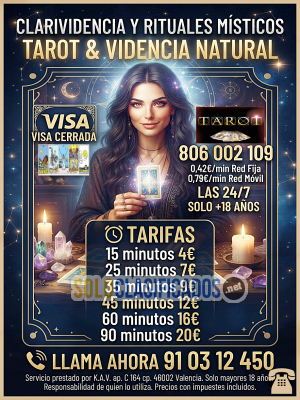 Solo Clasificados - ¿Qué dicen los arcanos sobre tu camino? Tarot 15 Min 4€ ➔ Llama al 910 312 450 (Visa cerrada) De - imagen: 1