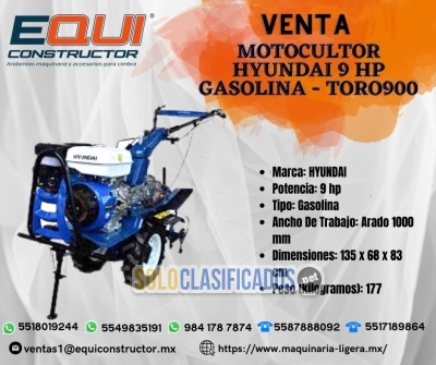 Venta Motocultor Hyundai 9 HP Gasolina  Toro900  en Chiapas... 