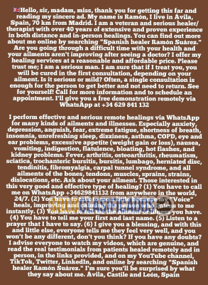 Sanador gallego ofrece eficaces Consultas presenciales y a la dis... 