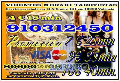 TAROT MERAKI VIDENCIA NATURALRUNAS PÉNDULO VISA 9€ 35min  9103124... 