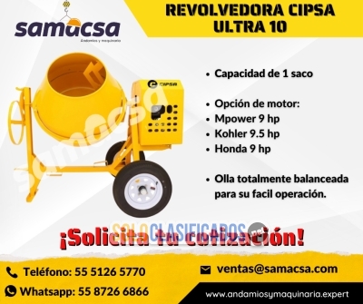 Solo Clasificados - Revolvedor MARCA CIPSA MOD ultra 10 1 SACO - imagen: 1