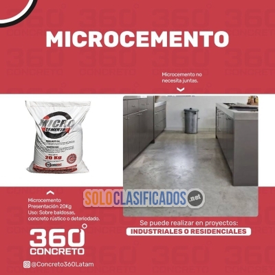 Microcemento Concreto 360 producto para pisos y paredes industria... 