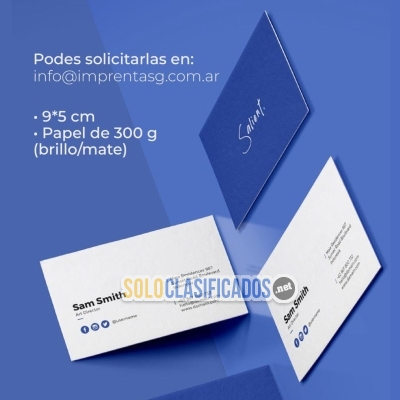 Solo Clasificados - Tarjetas Personales y de Presentación para Profesionales y Empresas - imagen: 1