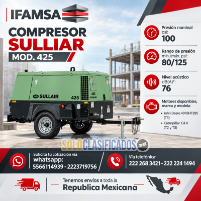 COMPRESOR SULLIAR MODELO 425 CFM...