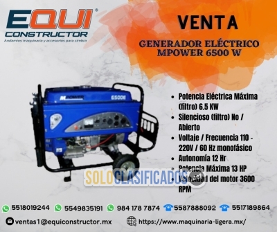 Venta Generador Eléctrico Mpower en Puebla... 