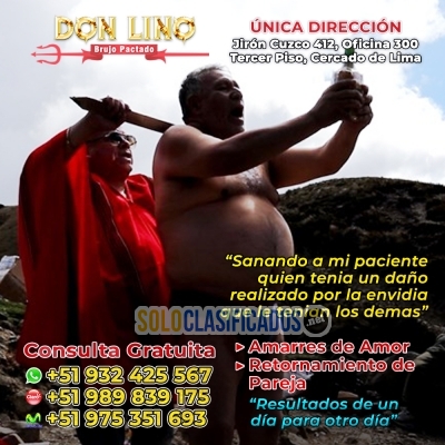 Amarres de amor pactados y poderosos con don lino... 