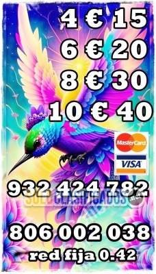 Solo Clasificados - Tarotista del Amor te ayudara a despejar tus dudas  visa   932933512 grandes  ofertas  a   10 € 40 minutos - imagen: 1