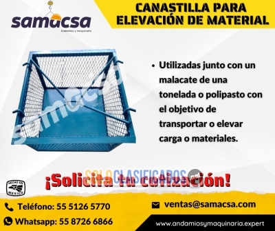 Canastilla para elevación de materiales... 