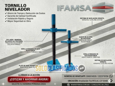 Tornillo Nivelador o Gato Regulable Fabricación Venta y Distribuc...