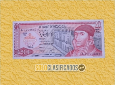 Billete de 20 pesos con imágenes de Morelia, Michoacán. Sin circu... 