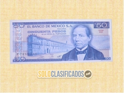 El Palacio Nacional en el Billete de 50 pesos de 1981. Nuevo... 