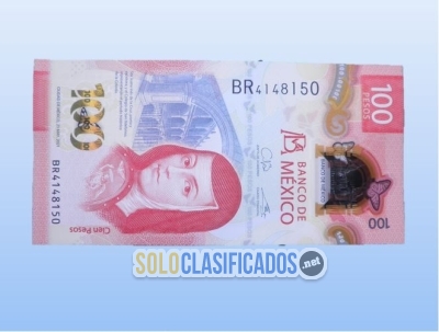 Billete de 100 pesos de Sor Juana de colección nuevo... 