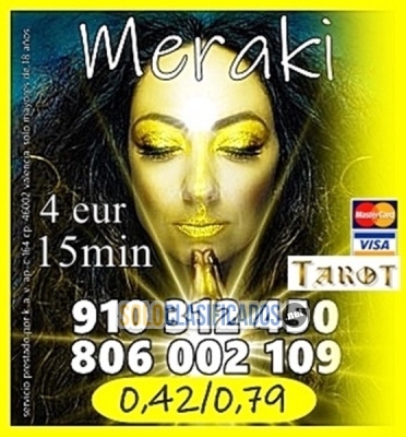 TAROT MERAKI VIDENCIA NATURALRUNAS PÉNDULO VISA 9€ 35min  9103124... 