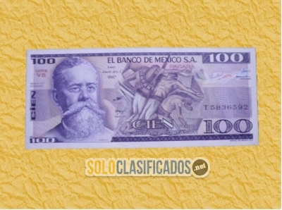 Billete mexicano de 100 pesos con Parte de la obra “La trinchera”... 