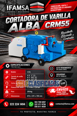 Solo Clasificados - Cortadora de Varilla CRM55 ALBA: Potencia y Rendimiento en Obra - imagen: 1