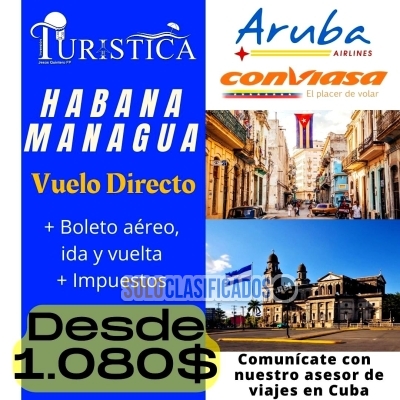 Boletos aéreos Cuba Managua Vuelos Directos... 