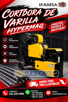 Cortadora de Varilla HYPERMAQ  Potencia y Precisión en Cada Corte...