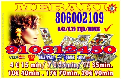 10 € 40 min TAROTISTAS  TAROT VISA 910312450 /806002109... 