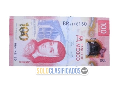 Billete de 100 pesos De Sor Juana sin circular, nuevo... 