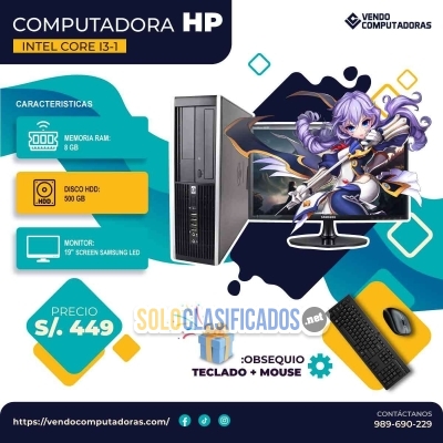 Solo Clasificados - ¡PC COMPLETA LISTA PARA USAR! INCLUYE TECLADO Y MOUSE GRATIS EN PERÚ - imagen: 2