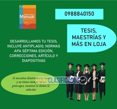 TESIS MAESTRÍAS Y MÁS (DESARROLLAMOS POR MÁS DE 10 AÑOS)... 