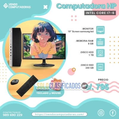 Solo Clasificados - PC Intel i76  ¡La potencia que necesitas lista para trabajar! - imagen: 2