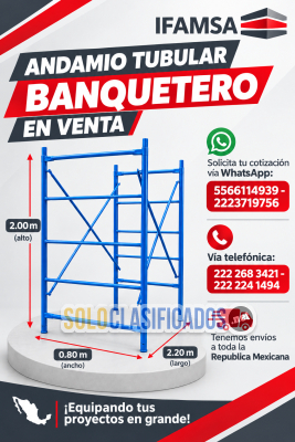 VENTA DE ANDAMIO TUBULAR BANQUETERO MODELO AH080...