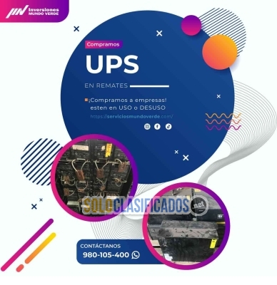 Solo Clasificados - ¡Compramos UPS usados! recicla con servicio mundo verde - imagen: 1
