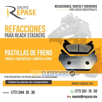 REFACCIONES PARA REACH STACKERS  PASTILLAS DE FRENO PARA REACH ST... 