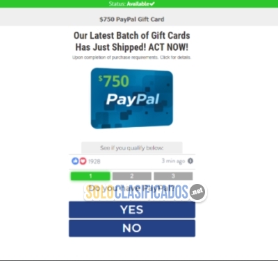 $750 PayPal Gift Card Now  Free Giveaway... 