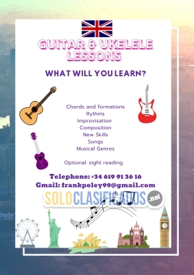online music classes (Guitar/ukulele and piano)... 
