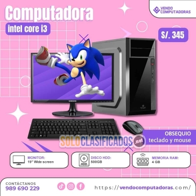 Solo Clasificados - ¡No busques más! Esta PC Intel Core i3 lo tiene TODO - imagen: 3