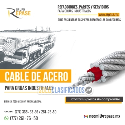 CABLES DE ACERO Y REFACCIONES PARA GRÚAS INDUSTRIALES... 