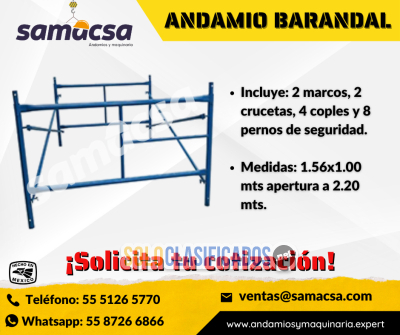 Andamio Tubular Barandal de Alta Seguridad... 