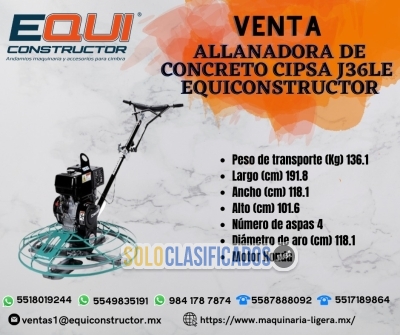 Venta Allanadora de Concreto Cipsa J36LE... 