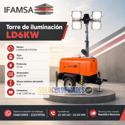 TORRE DE ILUMINACION LD6KW JOPER...