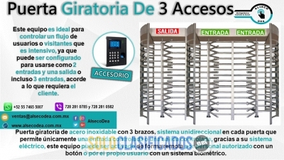 PUERTA GIRATORIA DE 3 ACCESOS ALSECODEA SEGURIDAD... 