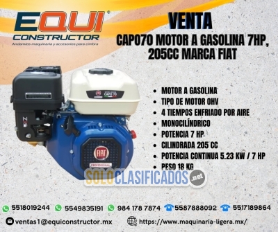 Venta CAPO70 Motor a Gasolina 7 Hp... 