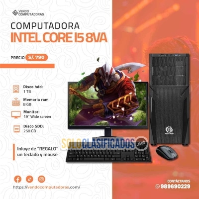 Computadora con regalos y garantía... 