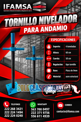 Solo Clasificados - Tornillo Nivelador para Andamio: Máxima Estabilidad en Cualquier Terreno - imagen: 1