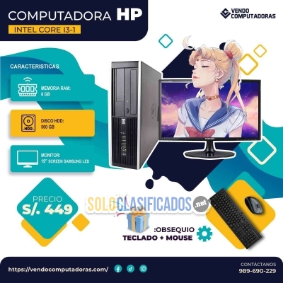 Solo Clasificados - ¡PC COMPLETA LISTA PARA USAR! INCLUYE TECLADO Y MOUSE GRATIS EN PERÚ - imagen: 5