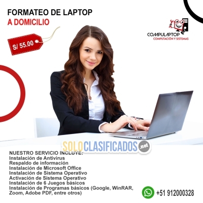 Formateo de Laptop a domicilio (Chincha alta)... 