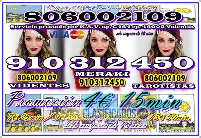 Tarot visa y Videncia Natural 910312450 ☎ 17€ 70 min... 