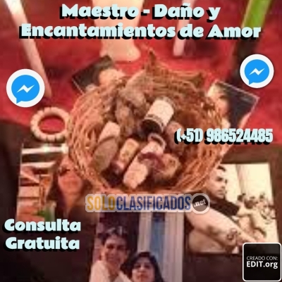 MAESTRO  DAÑO Y ENCANTAMIENTOS DE AMOR  CONSULTA GRATUITA... 