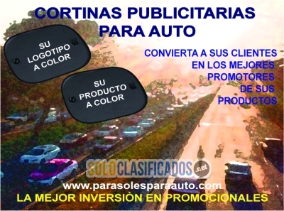 Solo Clasificados - CORTINAS PARA AUTO PERSONALIZADAS CON TU LOGOTIPO A COLOR - imagen: 2