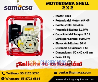 Solo Clasificados - Motobomba SHELL 2x2 – Potencia y Confiabilidad a tu Alcance - imagen: 1