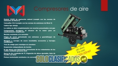 Renta de equipos compresores de aire 100psi... 