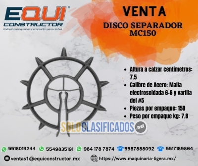 Venta Disco Separador MC150 en Aguascalientes... 