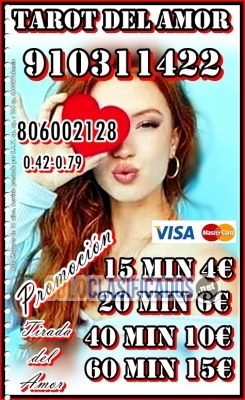 tarot visa  económica  6 euros 20 minutos vidente del amor  con a... 