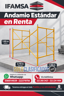 RENTA DE ANDAMIOS STD 195m*148m...